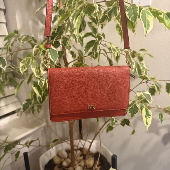 Michael Kors Red Leather Crossbody Bag - Picture 1 of 4